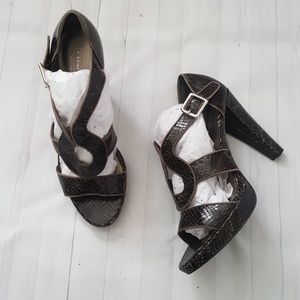 Coach Ivanah Python Heels